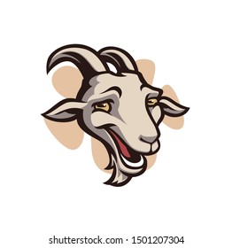 Smiling Goat modern vector illustration