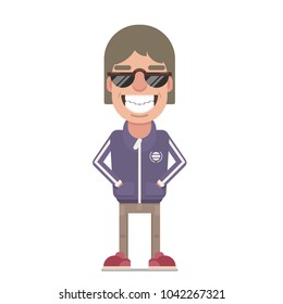 Smiling guy in sunglasses