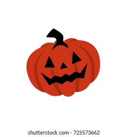 smiling halloween pumpkin vector illustration logo icon template