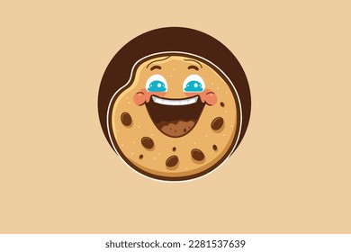 Smiling Happy Cookie Character Illustration