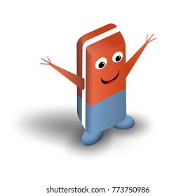Smiling happy eraser