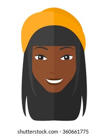 Smiling happy woman.