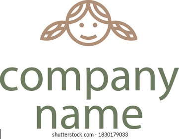 Smiling head of dolly. Ready logo