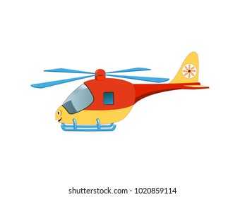 Smiling Helicopter - Cartoon Vector Image