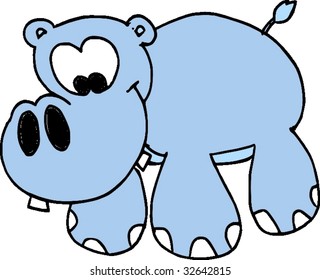 smiling hippopotamus