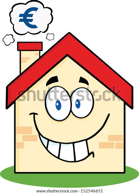 cartoon smiley house