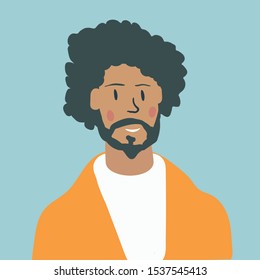 Smiling human icon. Human avatar. Simple cute characters. Cute friendly people.
Flat cartoon vector illustration. - Vector