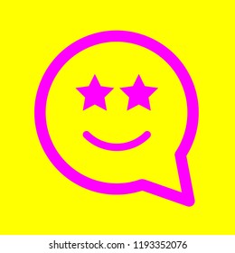 Smiling icon, Human face, stock vector illustration, EPS10.