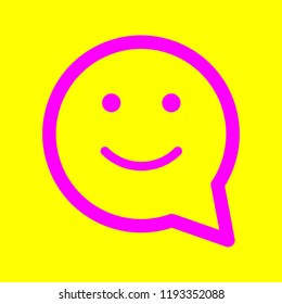 Smiling icon, Human face, stock vector illustration, EPS10.