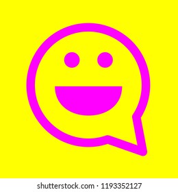 Smiling icon, Human face, stock vector illustration, EPS10.