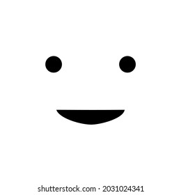 a smiling icon with slightly open mouth