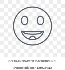 Smiling icon. Trendy flat vector Smiling icon on transparent background from Dentist collection. High quality filled Smiling symbol use for web and mobile
