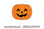 Smiling jack-o