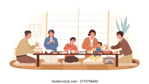 家族食事日本stock Vectors Images Vector Art Shutterstock