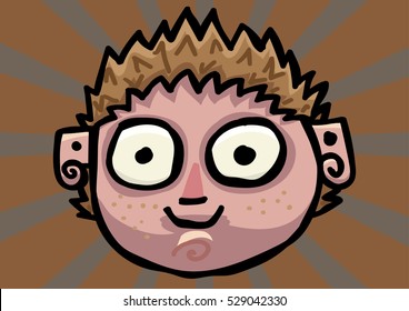 Smiling kid / boy / son. High quality vector illustration. Vector file is grouped, ready to use!