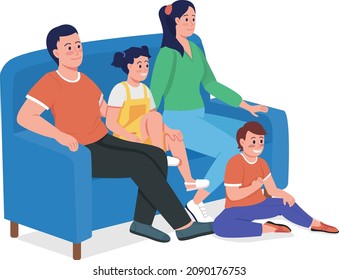 286 Family full isolated watching Images, Stock Photos & Vectors ...