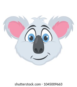 A smiling koala bear head