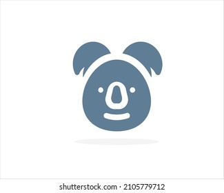 Smiling Koala Face Isolated On A White Background. Vector Illustration Of A Koala Face. Used For Logos, Icons, Illustrations