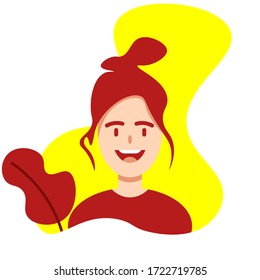 Smiling Lady Illustration Character Design