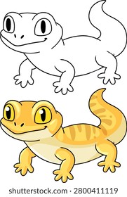 A smiling leopard gecko