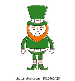 smiling leprechaun cartoon st patricks day character