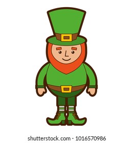 smiling leprechaun cartoon st patricks day character
