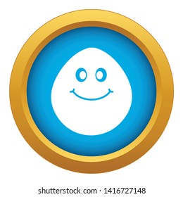 Smiling lime icon blue vector isolated on white background for any design