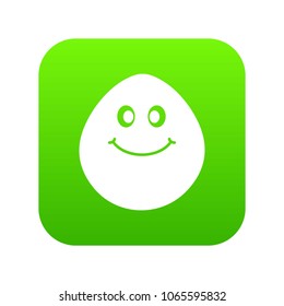 Smiling lime icon digital green for any design isolated on white vector illustration