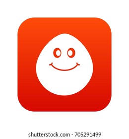 Smiling lime icon digital red for any design isolated on white vector illustration