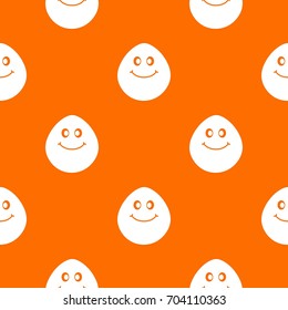 Smiling lime pattern repeat seamless in orange color for any design. Vector geometric illustration