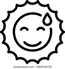 vector de ilustración de icono de línea sonriente