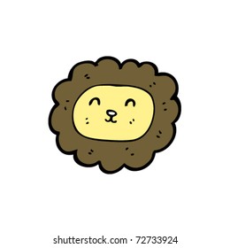 caricatura de la cara de un león sonriente