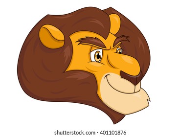 Smiling lion head 2