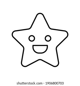 Smiling Little Star baby decoration line icon