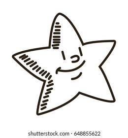 smiling little star cartoon character image