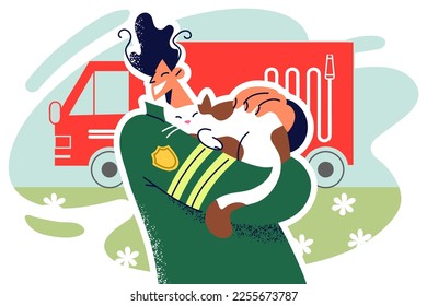 Pet By The Fire Vector Art & Graphics