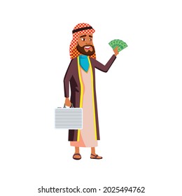 smiling man businessman with huge money buy company on auction cartoon vector. smiling man businessman with huge money buy company on auction character. isolated flat cartoon illustration