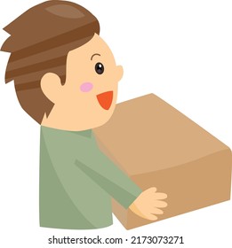 A smiling man carrying heavy and large luggage
