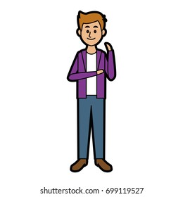 smiling man in casual clothes standing