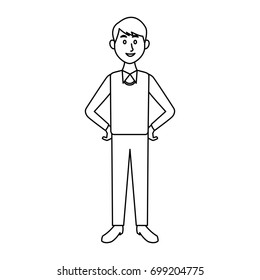 smiling man in casual clothes standing