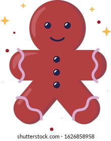 
smiling man cookie with stars