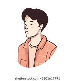 Smiling man in suit vector illustration design isolated