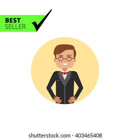 Smiling man wearing suit