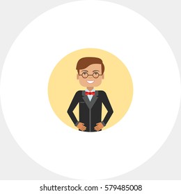 Smiling man wearing suit