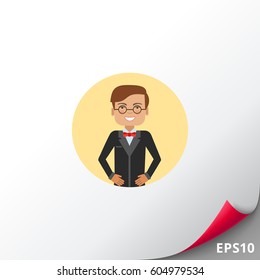 Smiling man wearing suit