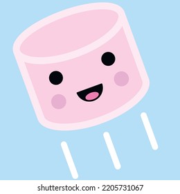 Smiling Marshmallow Vector Marshmallow Cartoon Vector Stock Vector ...