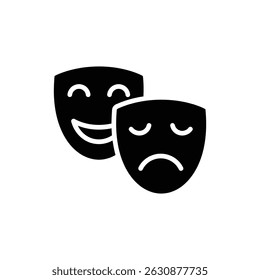 Smiling Mask and Sad Mask Representing Emotional Contrast