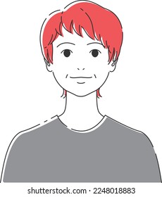 Smiling middle-aged woman 1 | short hair