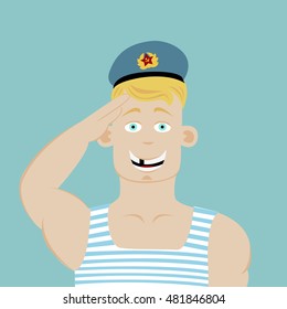 Smiling military man 