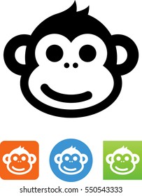 Smiling monkey icon